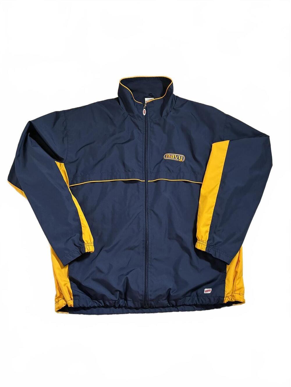 Vintage 90s Soffe Naval Academy Navy Windbreaker Zip Up Jacket
